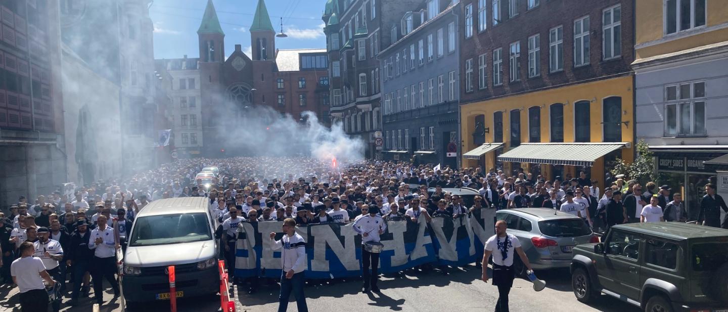 FCK-fans på Fælledvej