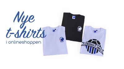 Nye t-shirts i onlineshoppen