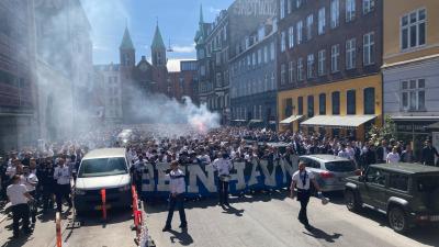 FCK-fans på Fælledvej