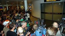 Spillerne modtages i lufthavnen efter CL-miraklet mod Ajax